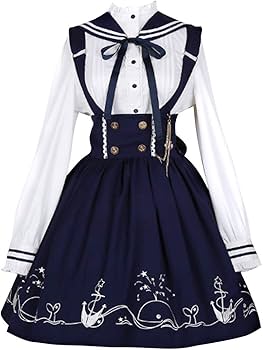 セーラー ローウエスト ワンピース ネイビー 紺 懐古 ロリィタ カジュロリ Amazon | セーラー襟ワンピース ネイビー日常洋服ゴスロリ